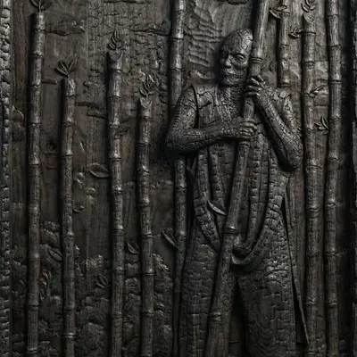 9 of Wands — Burnt Wood