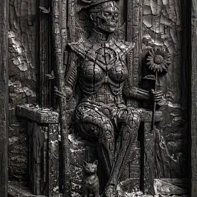 Queen of Wands — Burnt Wood