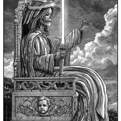 Queen of Swords — Litho