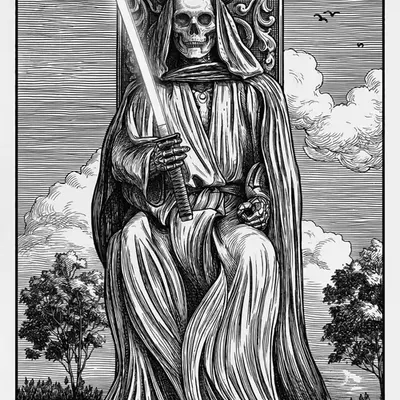 King of Swords — Litho