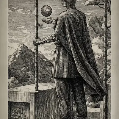 2 of Wands — Litho
