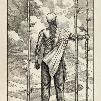 3 of Wands — Litho