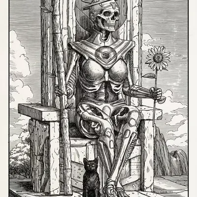 Queen of Wands — Litho