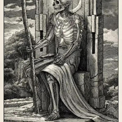 King of Wands — Litho
