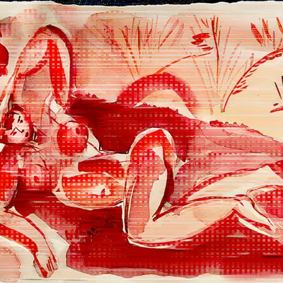 Red Nude, transcribing after Matisse