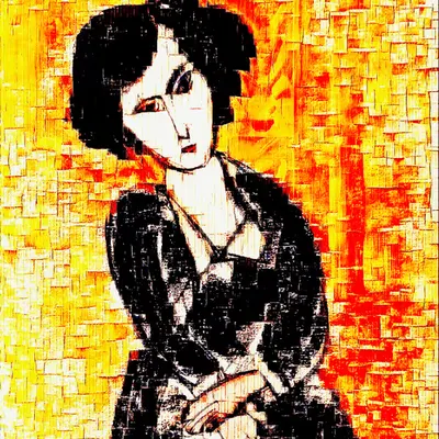 with apology to Modigliani and GAN purists