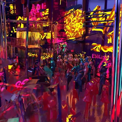 An Uncountable distance of poverty and neon.