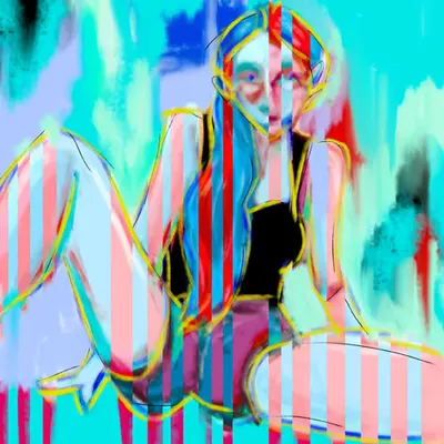 The Artist Reclining: sliced self-portrait series