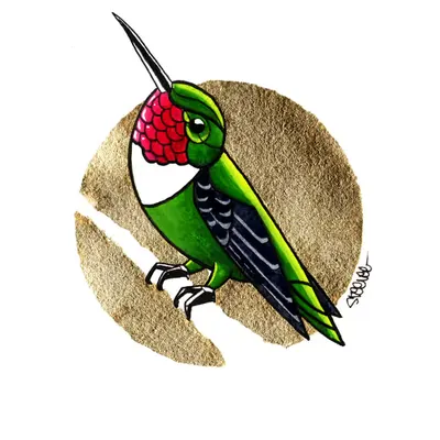 Bird on Gold | Hummingbird_02, Apotheosis