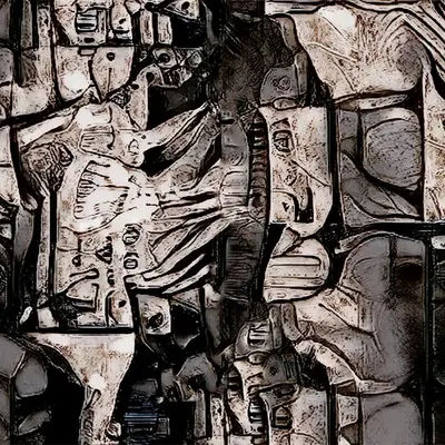 Art AI Brut, a Cryptych