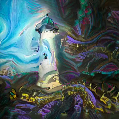 The Lighthouse Between Day and Night