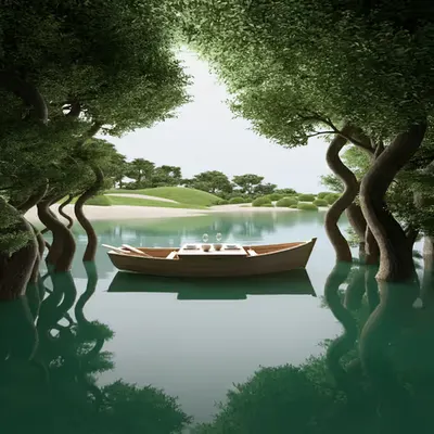 Lunch in a boat