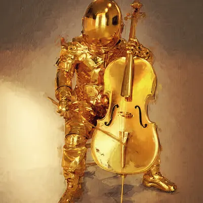Warmer than gold, The cello player