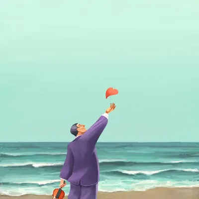 Concerto for violin and waves