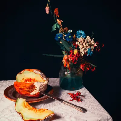 Moldy Melon and Dry Flowers