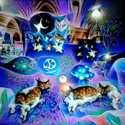 Peaceful Space Cats