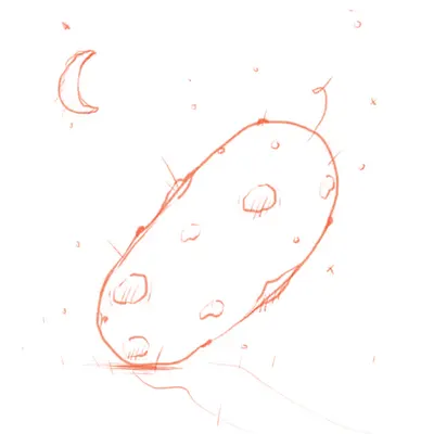Potato Under Moon Light