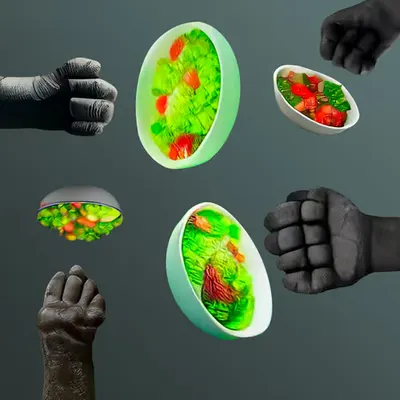 fist fight a salad