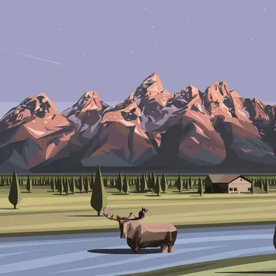 Twilight in the Tetons