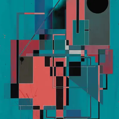 Azure Haze (Constructivist Composition)