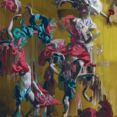 Étude (Still life with dancing figures)