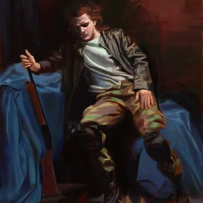 Digital Self Portrait as Plissken after Caravaggio