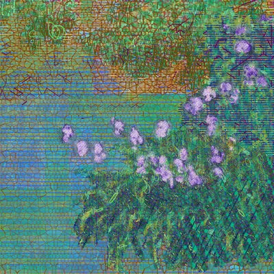 Irises after Claude Monet