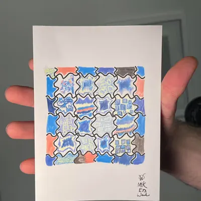 Squiggly ripple meta grid