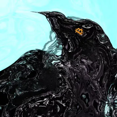 Black Sparrow Flowing to the Moon