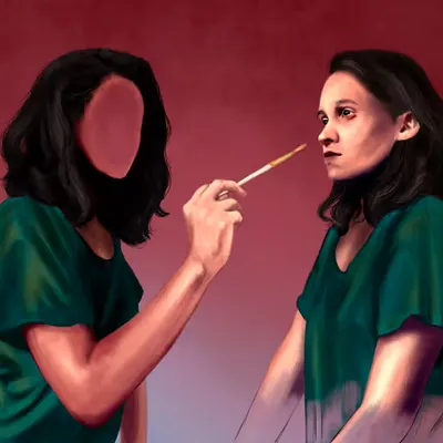Painting a self-portrait