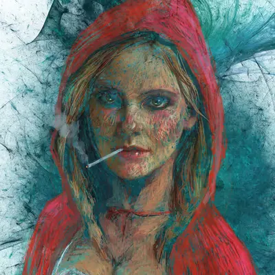 Little Red Riding Hood smoking