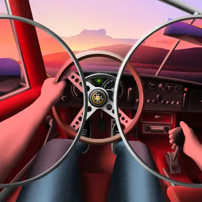 Red Sports Car (Jaguar E-Type)