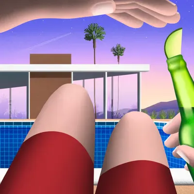 Dusk by Pool