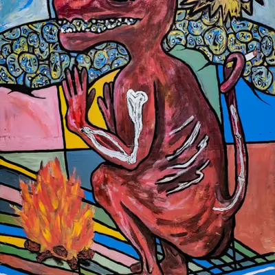 Zoomorphic soul in a colorful world