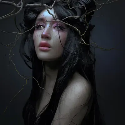 Dark fairy portrait
