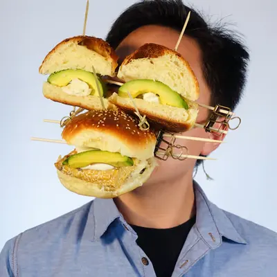 Tempeh Avocado and Mozzarella Burger