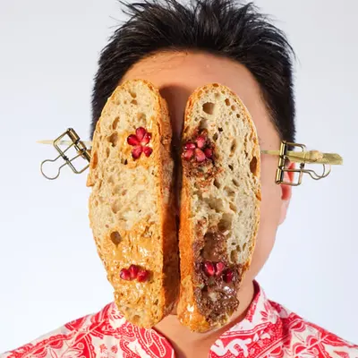 Pomegranate and Peanut Butter Toast
