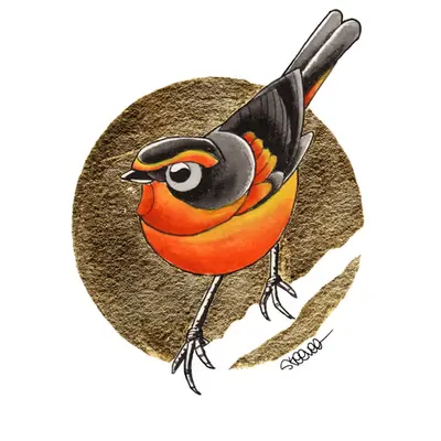 Bird On Gold 01 | Aggro Bird