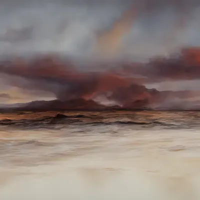 #1 Maroon Horizon Sunset