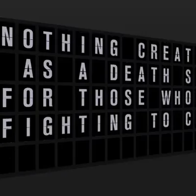 Appropriate Response: NOTHING CREATES A WAR AS A DEATH SENTENCE FOR THOSE WHO LET THE FIGHTING TO CO
