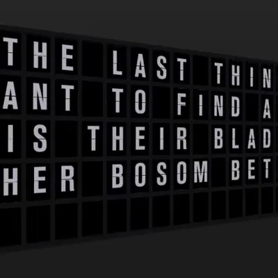 Appropriate Response: THE LAST THING WOMEN WANT TO FIND ATTRACTIVE IS THEIR BLADDER, BUT HER BOSOM B