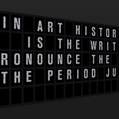 Appropriate Response: IN ART HISTORY, IT IS THE WRITERS WHO PRONOUNCE THE DEATH OF THE PERIOD JUST B