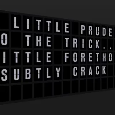 Appropriate Response: A LITTLE PRUDENCE WILL DO THE TRICK... NAY, A LITTLE FORETHOUGHT CAN SUBTLY CR