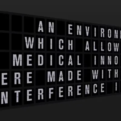 Appropriate Response: AN ENVIRONMENT WHICH ALLOWS FOR MEDICAL INNOVATIONS WHERE MADE WITHOUT HUMAN I