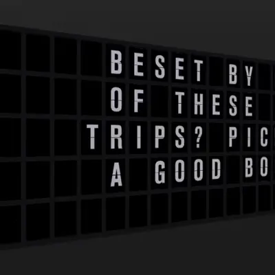Appropriate Response: BESET BY ONE OF THESE BAD TRIPS? PICK UP A GOOD BOOK.