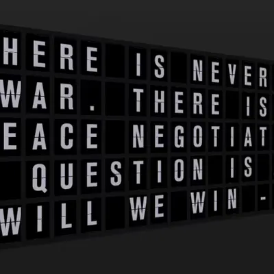 Appropriate Response: THERE IS NEVER A FAMILY WAR. THERE IS NEVER A PEACE NEGOTIATION. THE QUESTION 