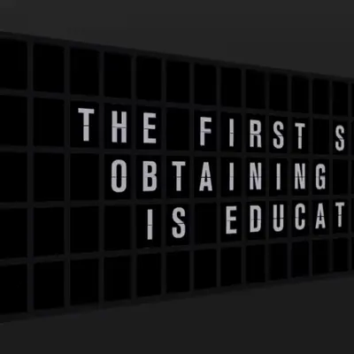 Appropriate Response: THE FIRST STEP TO OBTAINING PEACE IS EDUCATION.
