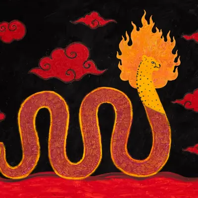 Chimera Snake Red Fire