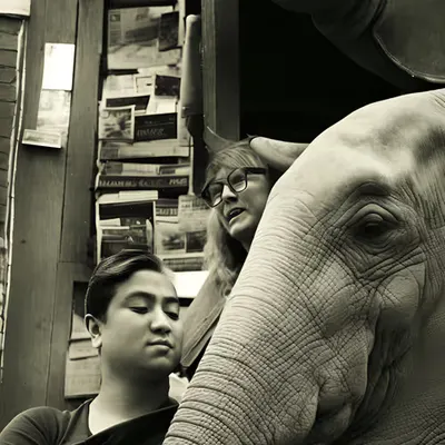 The Elephant that Foretold the Birth of the Buddha: Image Generated by Caballero's Poem #1