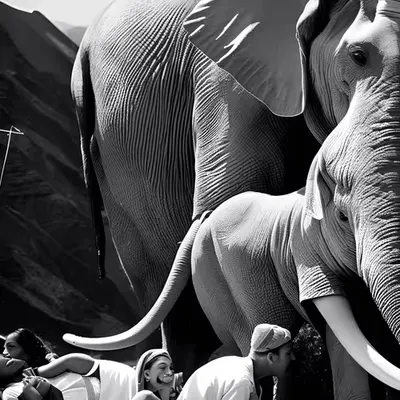 The Elephant that Foretold the Birth of the Buddha: Image Generated by di Giovanni's English Translation #1